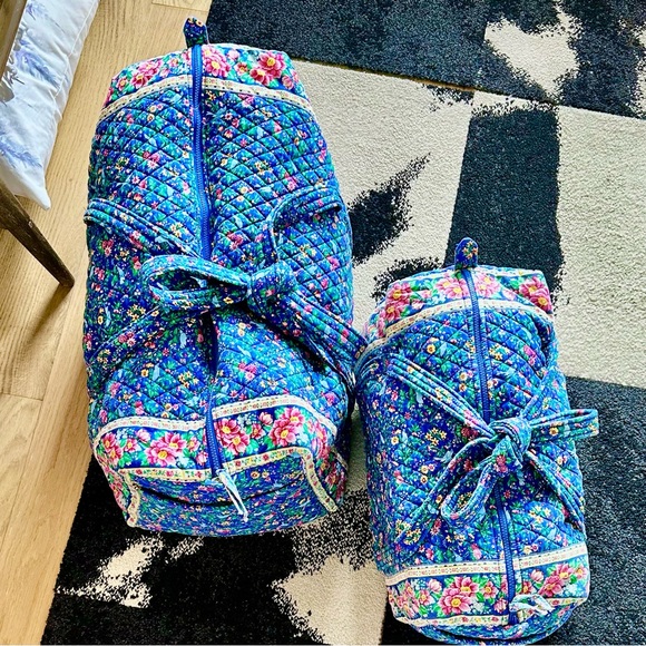 *VINTAGE 1998* VERA BRADLEY Bluebird Collection Spring 1998 Luggage SET Duffle - Picture 3 of 16